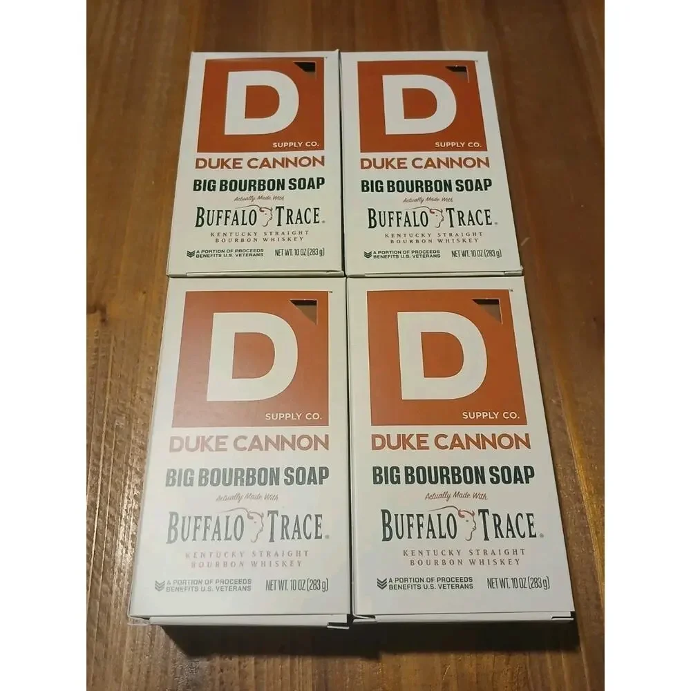 4-Pack Duke Cannon Men's Big Brick of Bar Soap 10oz - Buffalo Trace Boubon